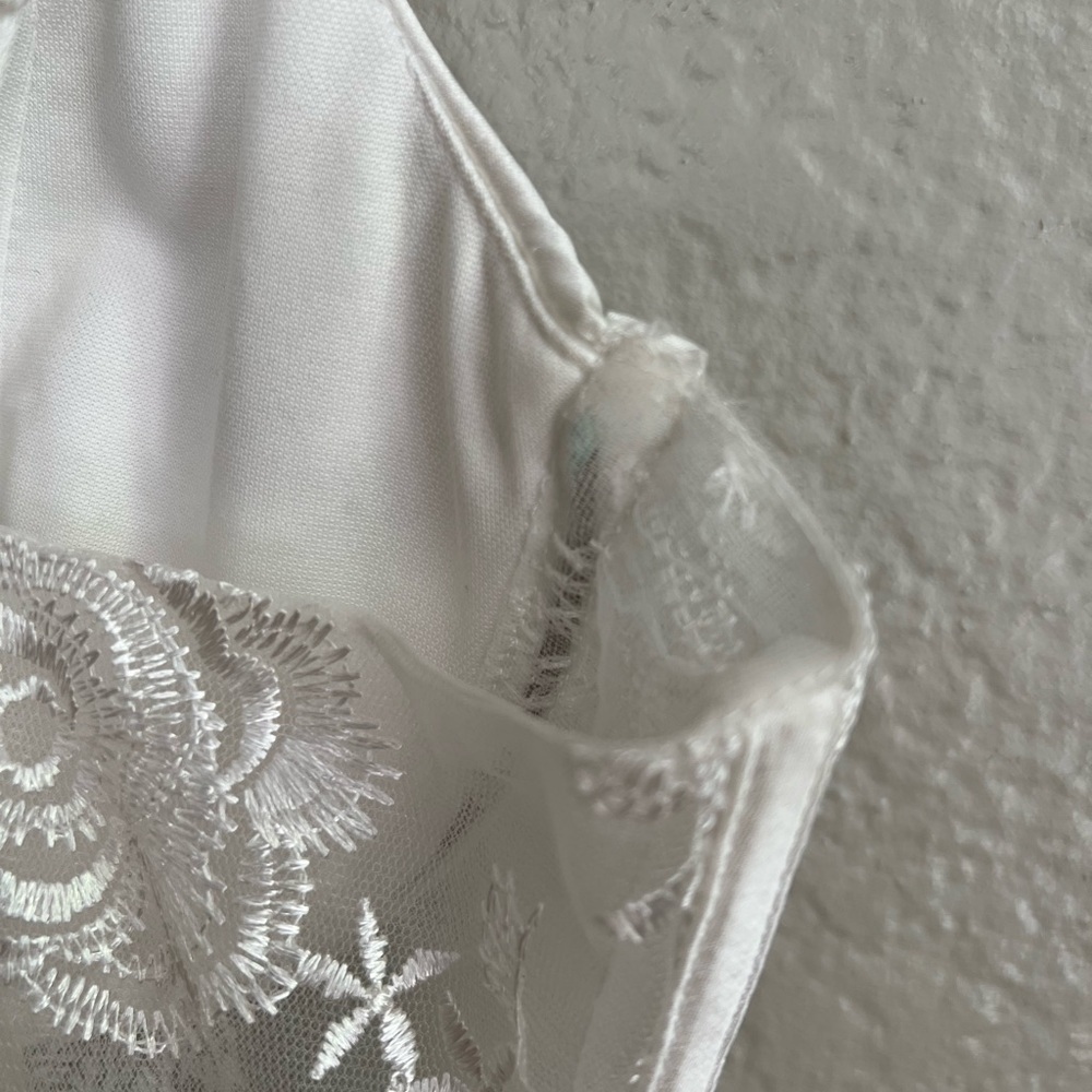 Iconic Adoration White Satin Peplum Sheer Bustier Maxi Dress - Picture 10 of 12